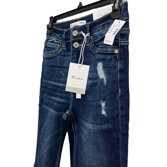 KanCan Women's High Rise Jeans - Dark Blue no tags, worn 2x like new - Picture 8 of 16